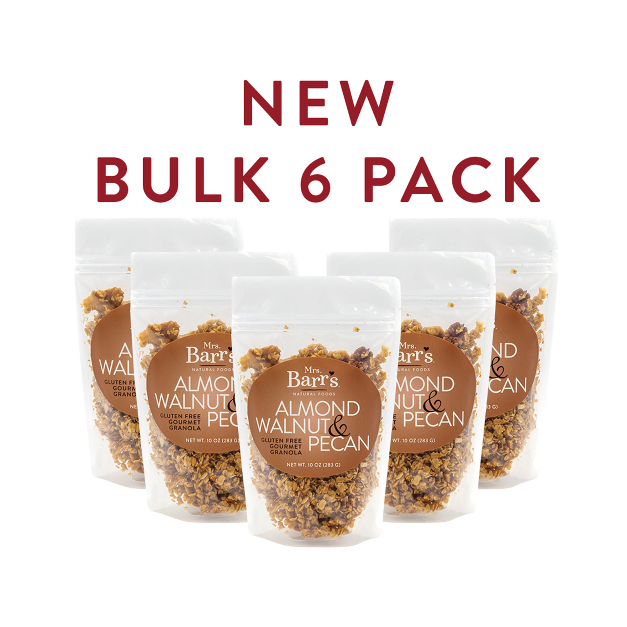 Bulk Almond Walnut & Pecan Granola  (6 Bags 60oz)